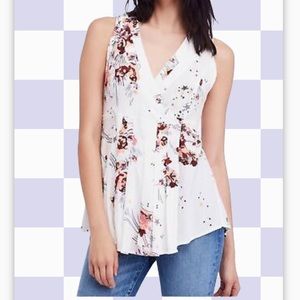 Free People brand new with tags cute tunic style fitted shirt button down flare